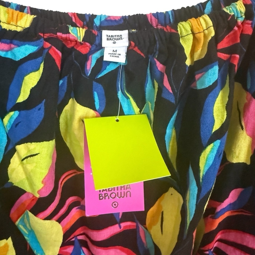 Tabitha Brown x Target NWT Lemon Print Bardot Top Women’s Size Medium - Picture 4 of 14